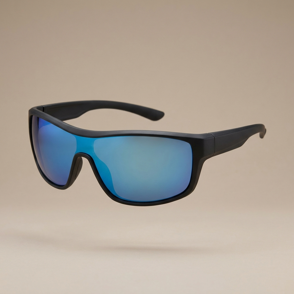 The Pacific matte black wraparound sport polarized sunglasses by Collins & Carter