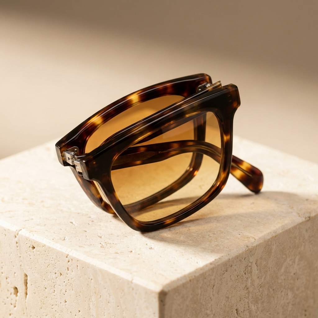 The Hampton classic square tortoiseshell polarized sunglasses by Collins & Carter