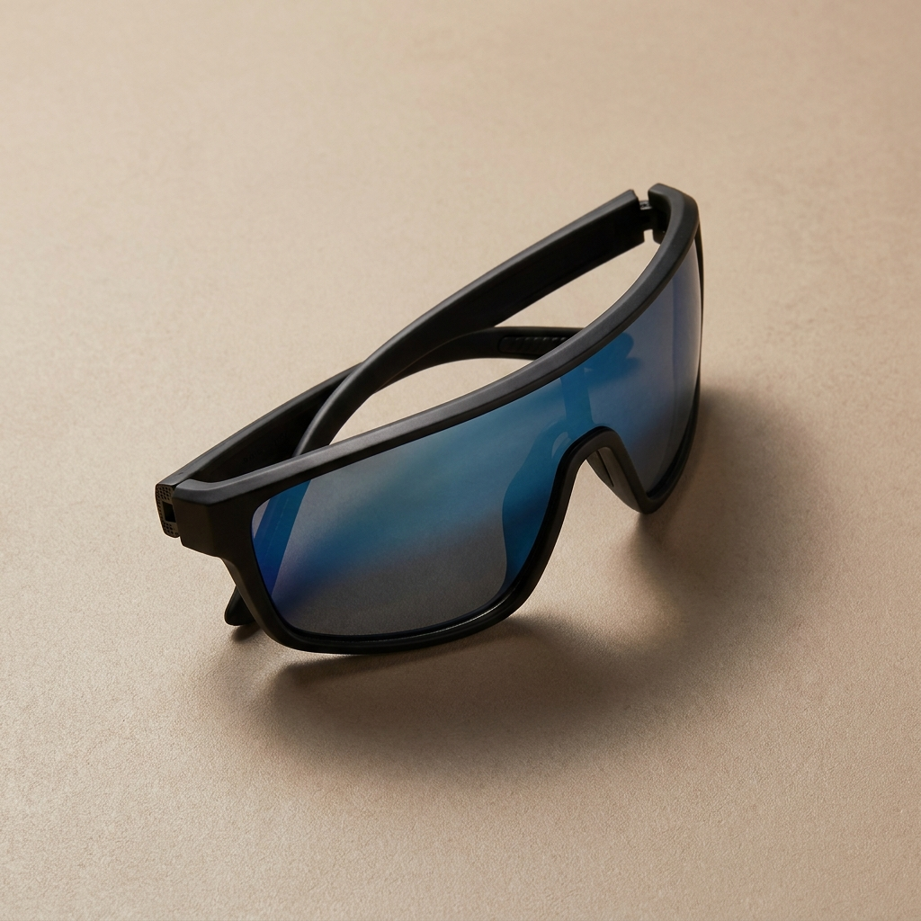 The Pacific matte black wraparound sport polarized sunglasses by Collins & Carter
